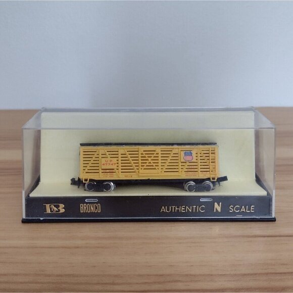 Vintage Bronco Authentic N Scale 41' Stock Car Union Pacific - Picture 1 of 6